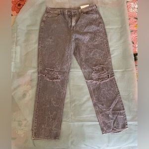 American Eagle Mom Jean (Long)size 14 (faded purple)